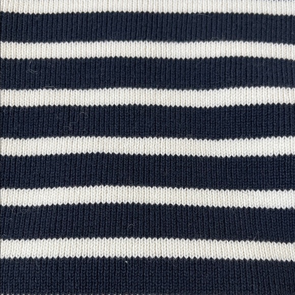 Massimo Dutti Striped Navy and White Short Sleeve Cardigan, Size Small - Picture 9 of 10